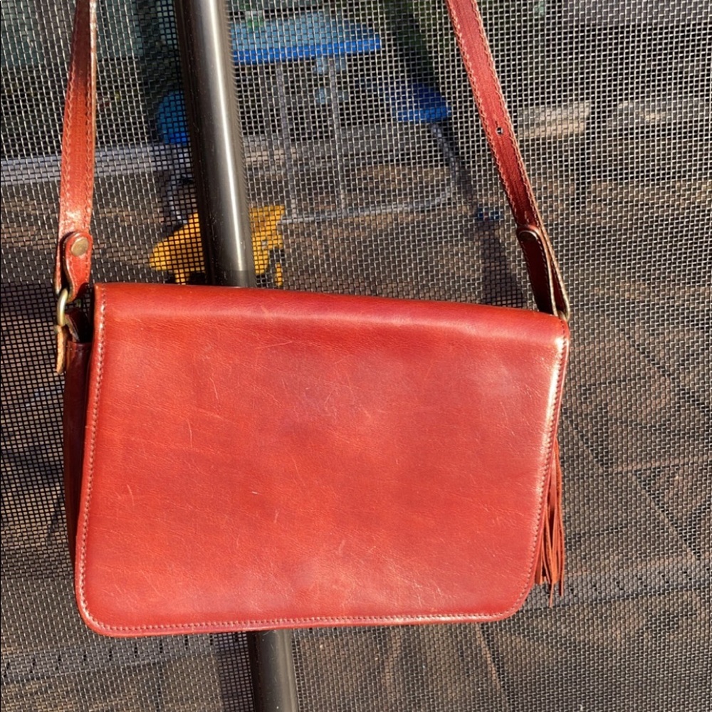 Vintage Brahmin crossbody brown leather ✨💼